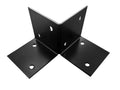 Pergola vloerelement voor 9 x 9 cm palen, zwart gepoedercoat, incl. bevestigingsset