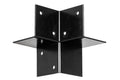Pergola hoekverbinding voor 15 x 15 cm balken, zwart gepoedercoat, incl. bevestigingsset