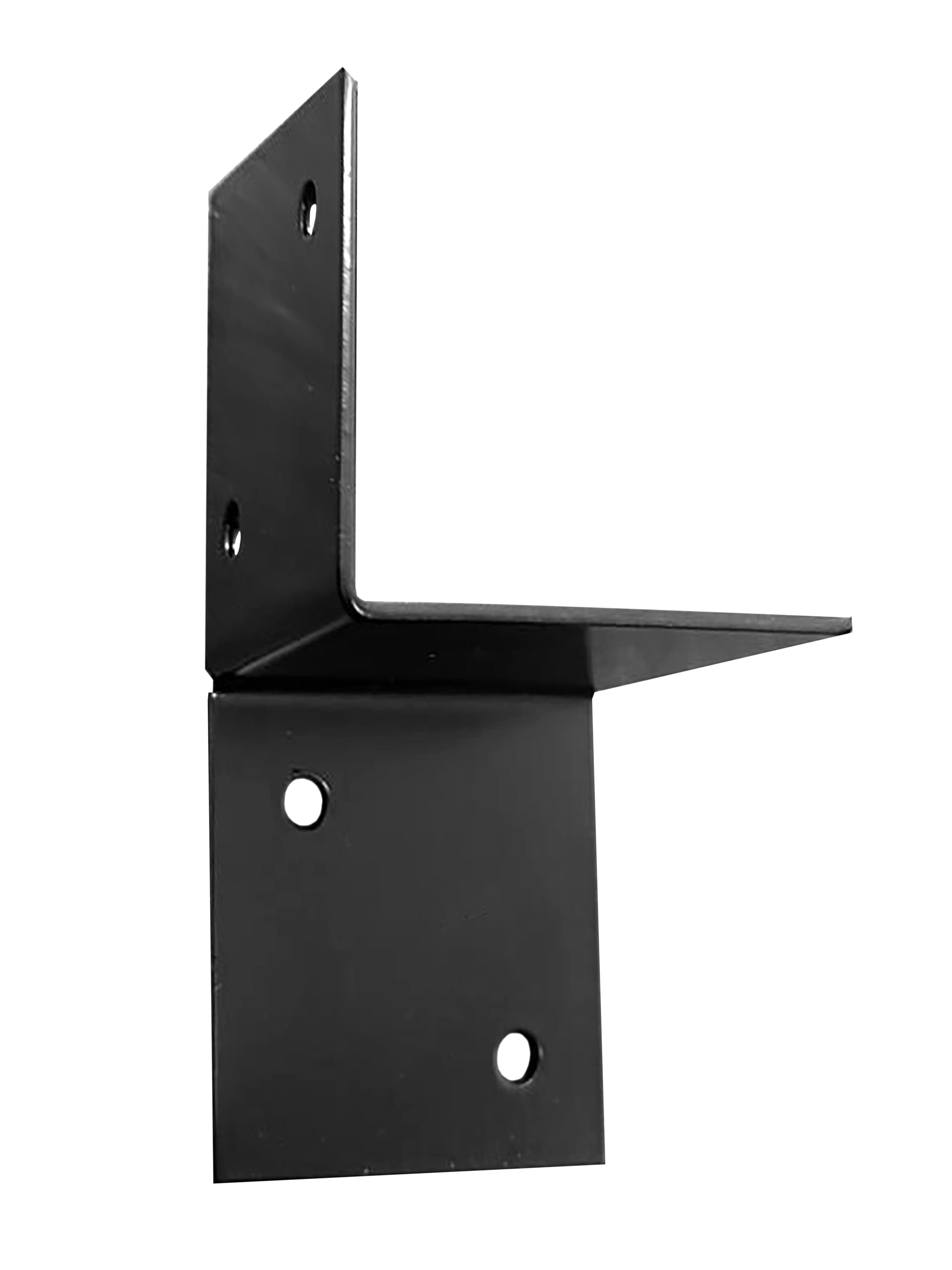 Pergola muurelement voor 15 x 15 cm balken, links, zwart gepoedercoat, incl. bevestigingsset