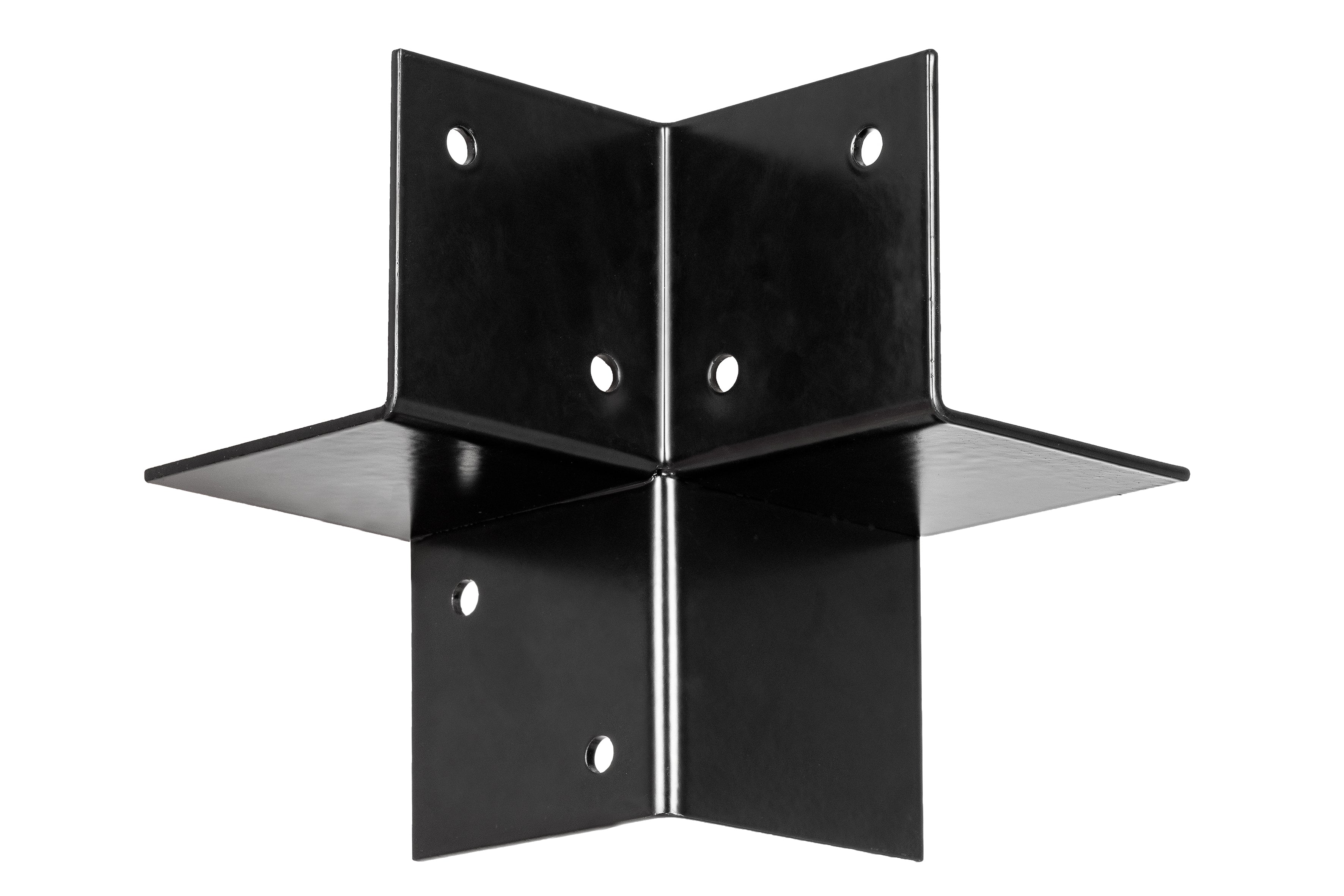 Pergola hoekverbinding voor 15 x 15 cm balken, zwart gepoedercoat, incl. bevestigingsset