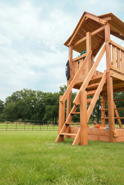 Aanbouwtrap speeltoestel Steps, douglas