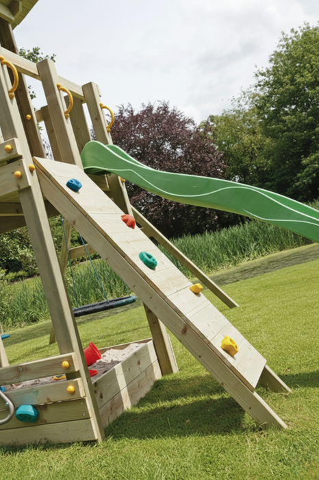 Aanbouwklimwand speeltoestel Wall, geschaafd grenen