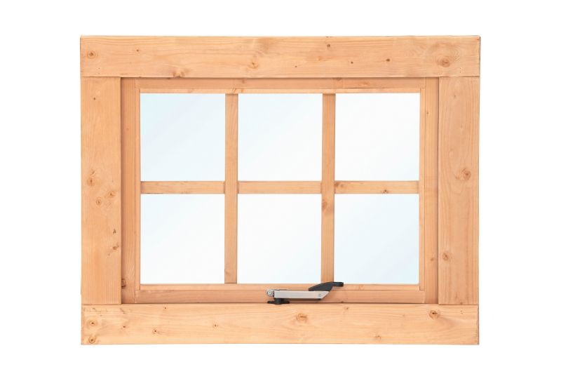 Red Class Wood uitzetraam, 6-ruits Uitzetraam B900 x H700 mm buitenmaat (rvs beslagset)