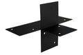 Pergola hoekverbinding met verlenging voor 15 x 15 cm balken met bevestigingsmateriaal, zwart gepoedercoat, incl. bevestigingsset