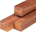 Angelim vermelho hardhout paal 8,5 x 8,5 x 400 cm, geschaafd, 4 ronde hoeken, ongepunt
