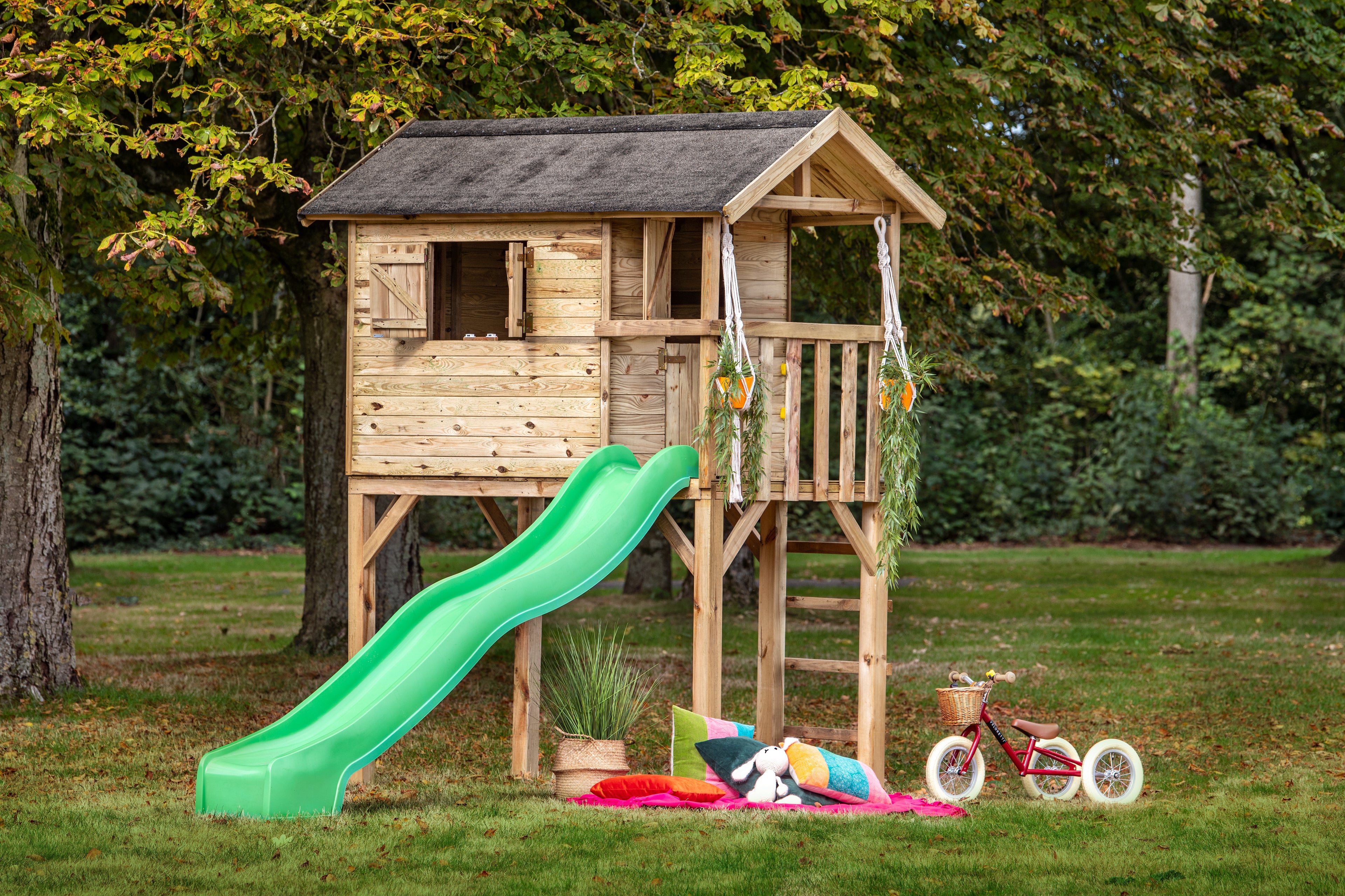 Waveglijbaan kunststof 265 cm appel-groen