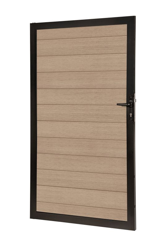 PuraFence aluminium poortframe 180,0 x 100,0 cm, zwart (incl. deurbeslag)