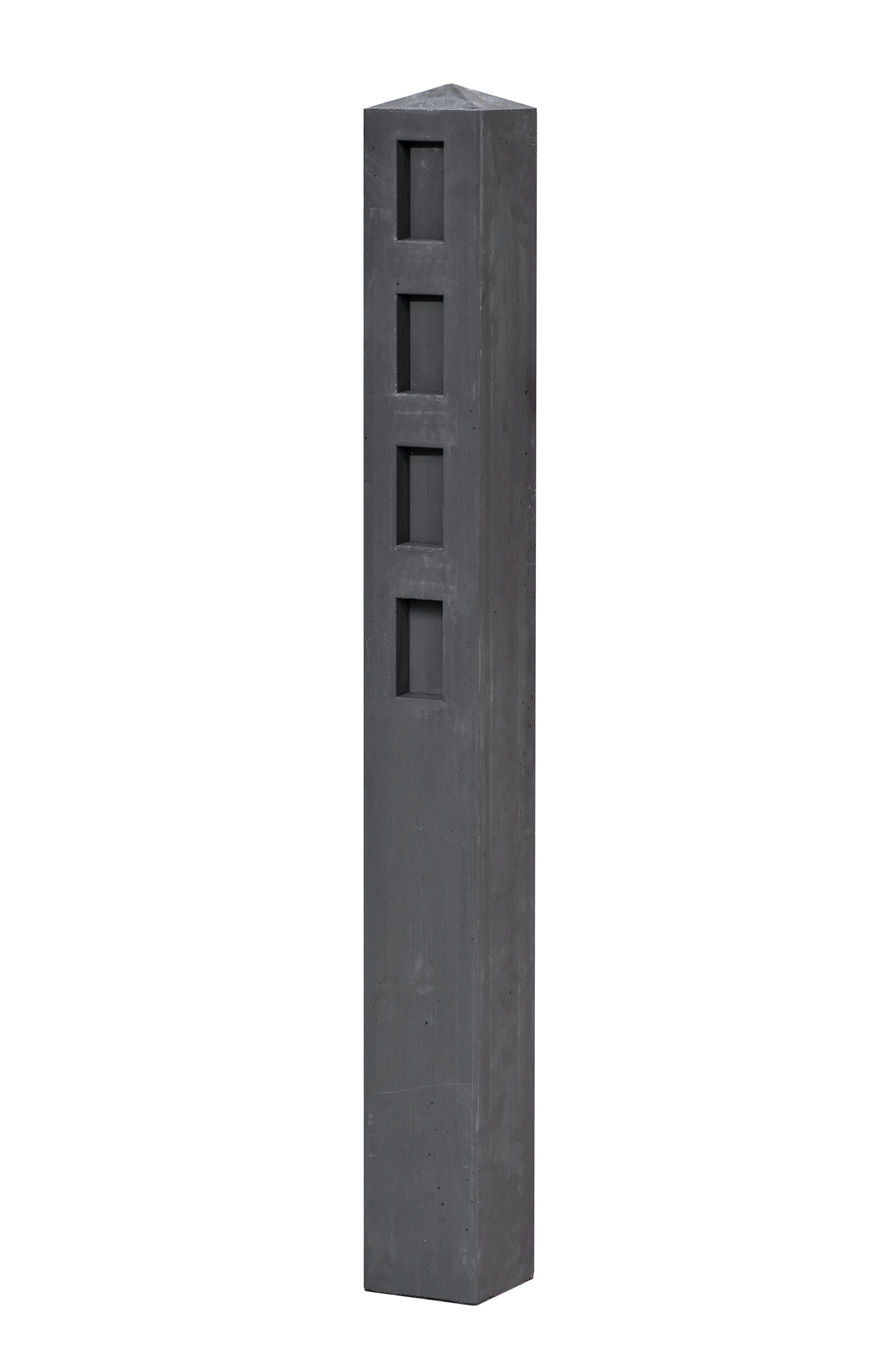 Berton© Betonpaal Linge, antraciet, diamantkop 13x13x120cm, tussenmodel