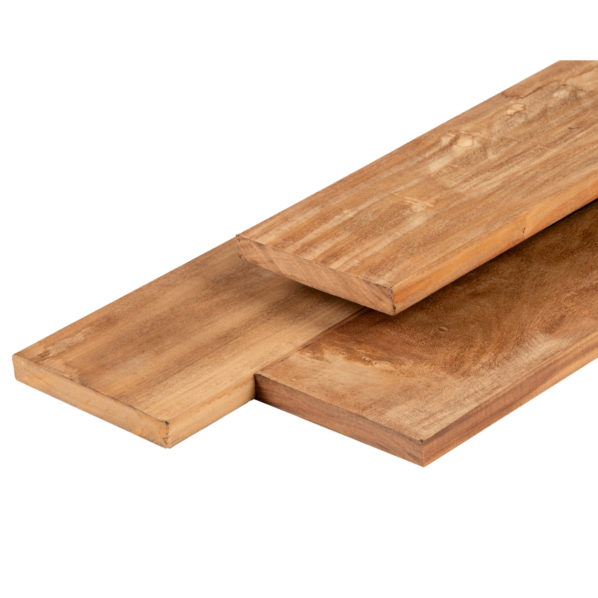 Garapa hardhout vlonderplank 2,1 x 14,5 x 550 cm kunstmatig gedroogd, geschaafd, FAS