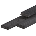 Douglas rhombus profiel 2,0 x 6,5 x 360 cm, gedroogd, zwart gespoten, geschaafd, 4 ronde hoeken