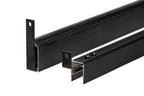 PuraFence aluminium begin- en eindprofiel (3,8 x 2,28 / 6,2 x 2,4) x 179,2 cm, zwart (incl. clips)