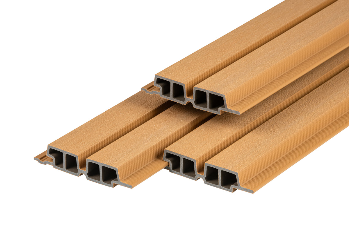 PuraTech 55 composiet dubbel profiel 3,3 x 17,0 x 390 cm, cedar, fijne houtnerf