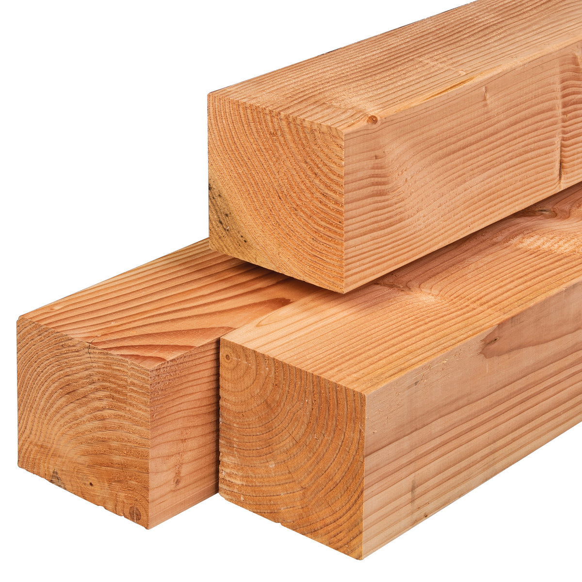 Douglas paal 14,0 x 14,0 x 400 cm, gedroogd, geschaafd, 4 ronde hoeken