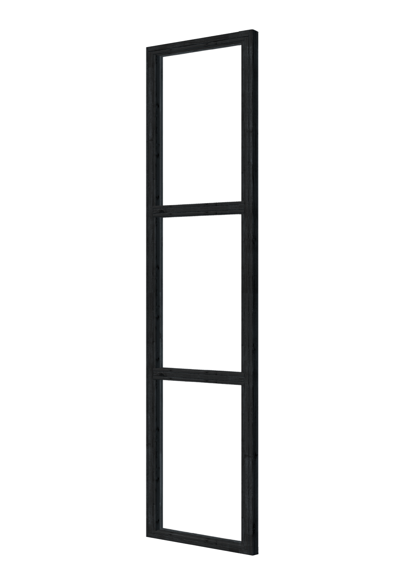 Steellook glaswand B45 x H212 cm, zwart