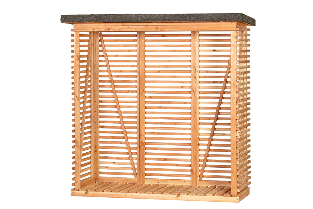Openhaardhout berging, douglas B200 x D80 x H190 cm