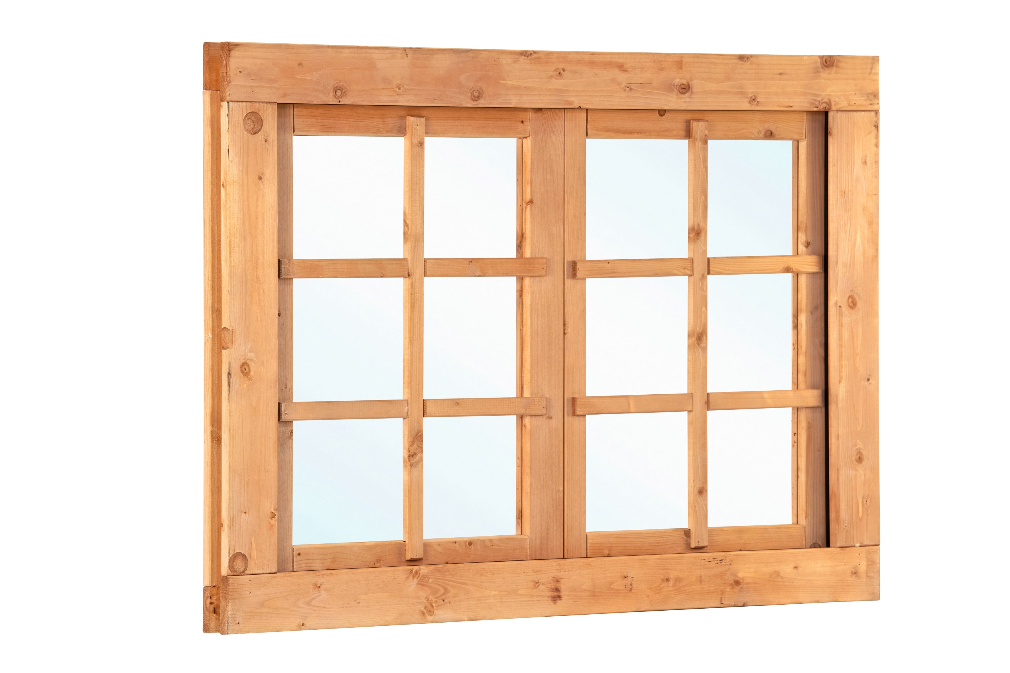 Red Class Wood uitzetraam, 6-ruits, dubbel Uitzetraam B1252 x H900 mm buitenmaat (rvs beslagset)