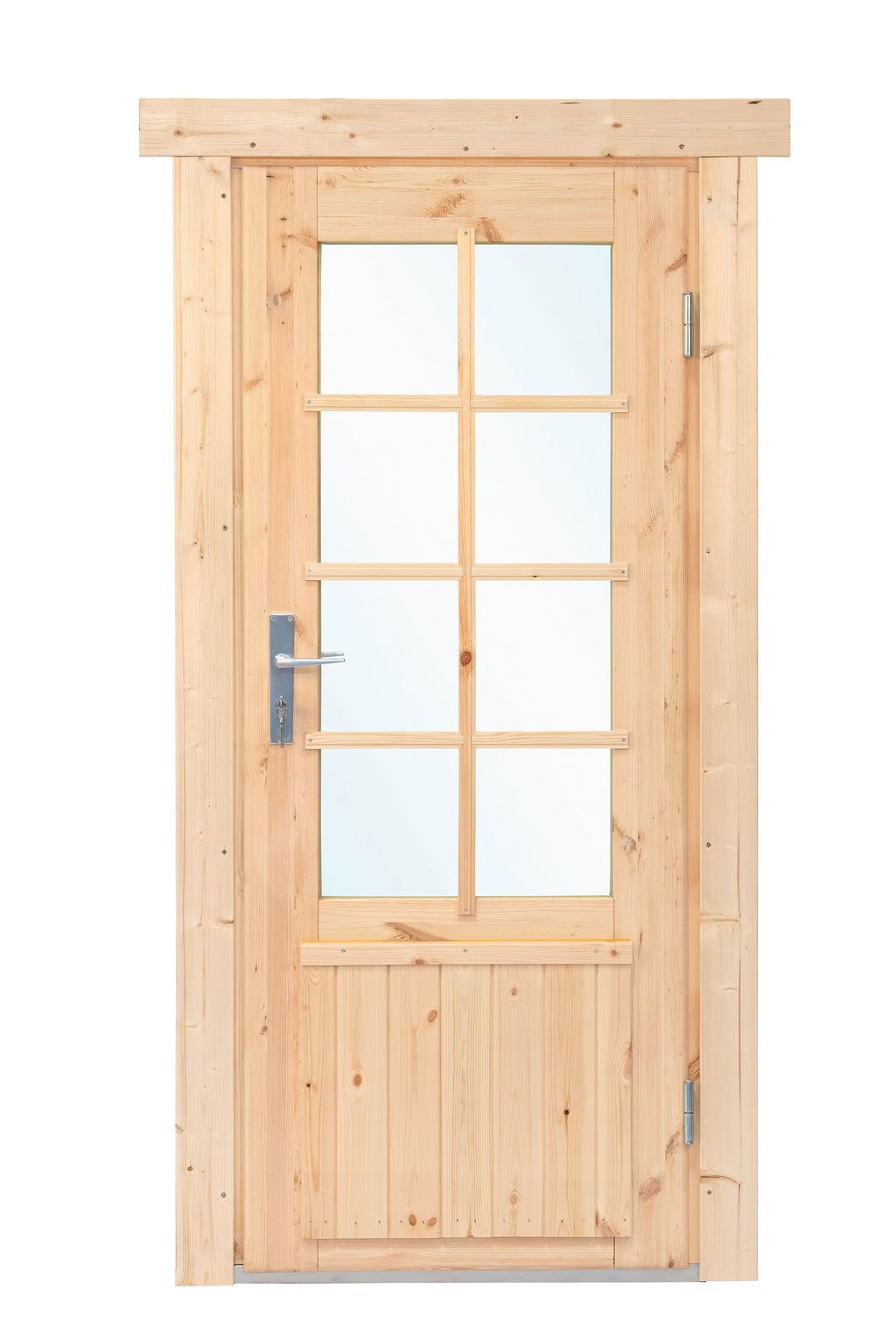 Deur enkel met raam DL11 rechtsdraaiend, vuren 90,5 x 196 cm