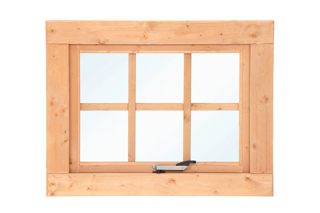 Red Class Wood uitzetraam, 6-ruits Uitzetraam B900 x H700 mm buitenmaat (rvs beslagset)