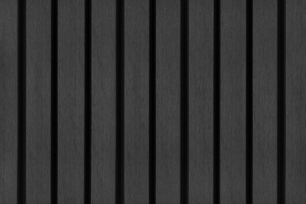 PuraTech 55 composiet dubbel profiel 3,3 x 17,0 x 390 cm, ebony black, fijne houtnerf