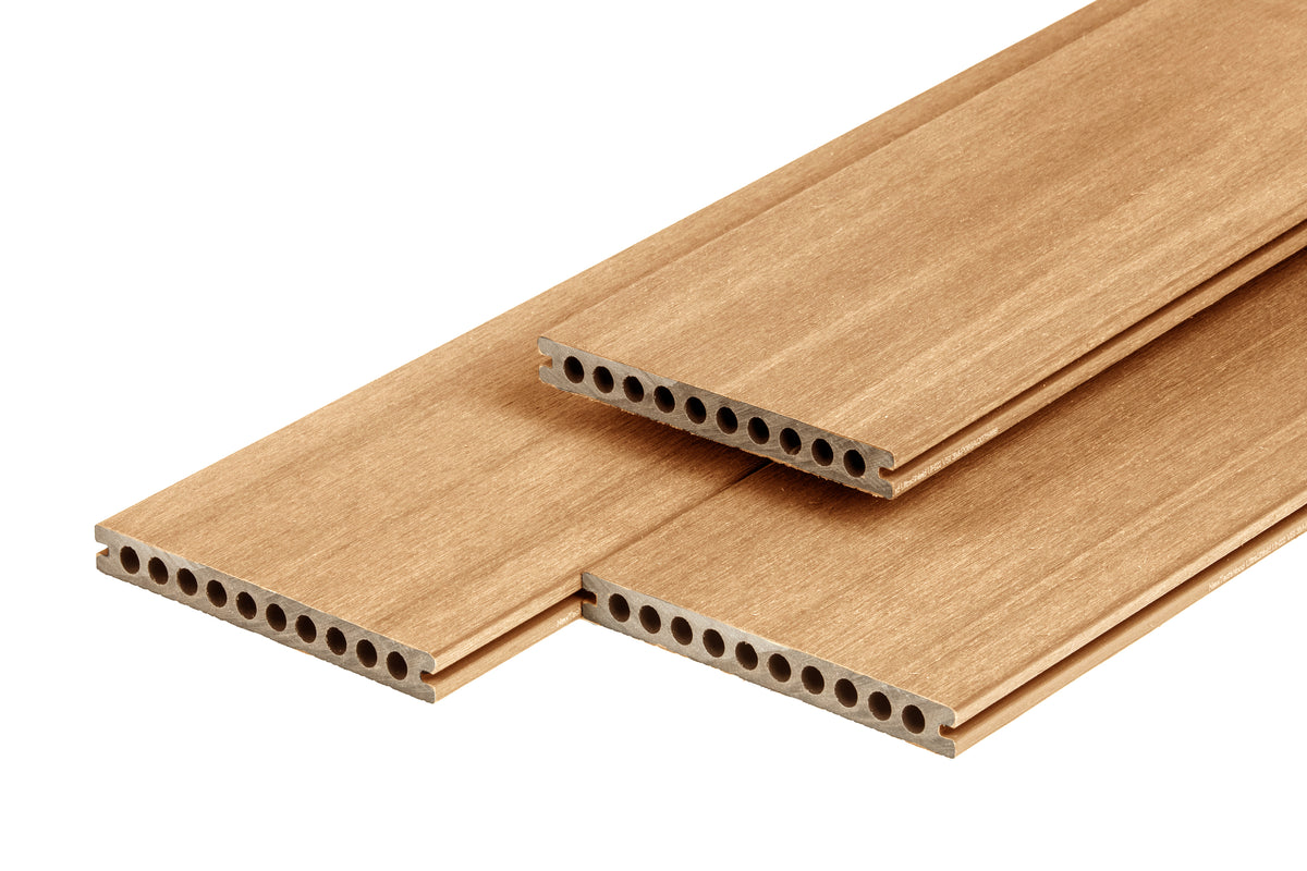 PuraShield composiet vlonderplank 2,3 x 21,0 x 400 cm, cedar, semi-massief, fijne houtnerf, clip systeem