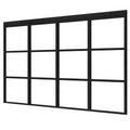 Complete set steellook glaswand zwart 330,4 x 224 cm