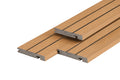 PuraDock composiet eindprofiel 2,2 x 14,6 x 290 cm, cedar, massief, 1 zijde 1 groef, 1 zijde 2 groeven, clip systeem