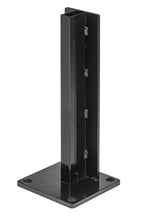 PuraFence aluminium paal incl. paalkap en paalhouder 7,5 x 7,5 x 192 cm, zwart