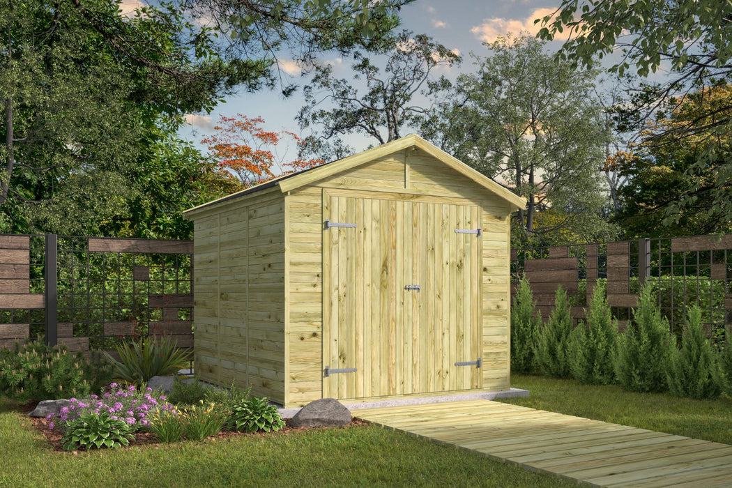 Tuinhuis Hugo grenen groen geïmpregneerd