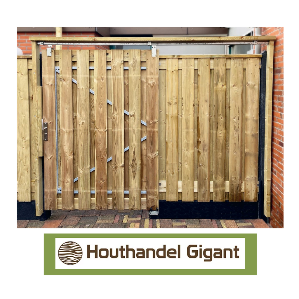 Tuindeur schuifsysteem Douglas H195 x 130 cm