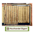 Tuindeur schuifsysteem Douglas H195 x 130 cm