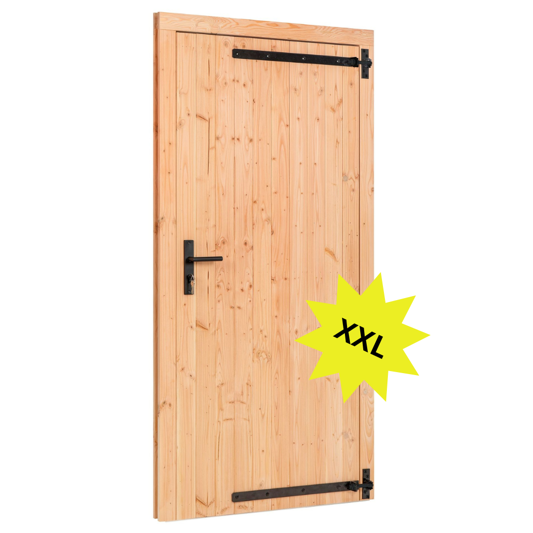 Douglas enkele dichte deur XXL B1200xH2150mm buitenmaat, rechtsdraaiend