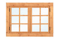 Red Class Wood uitzetraam, 6-ruits, dubbel Uitzetraam B1252 x H900 mm buitenmaat (rvs beslagset)