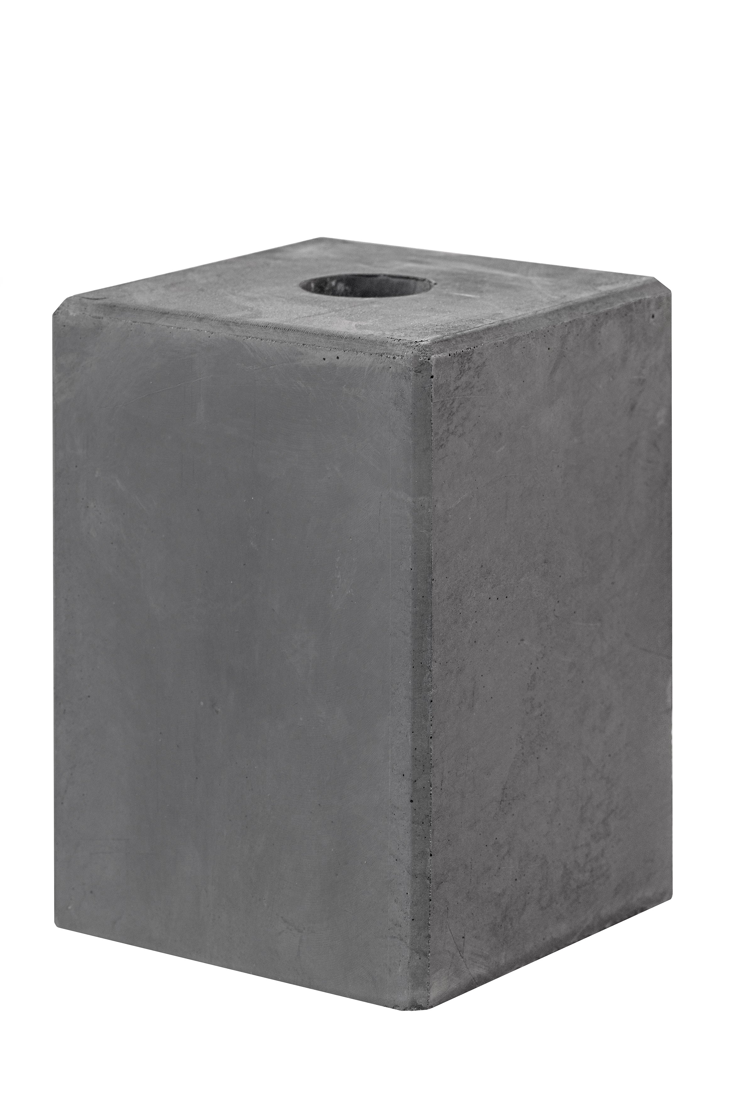 Betonsokkel Antraciet 14,0 x 14,0 x 20,0 cm Gat Ø40 mm