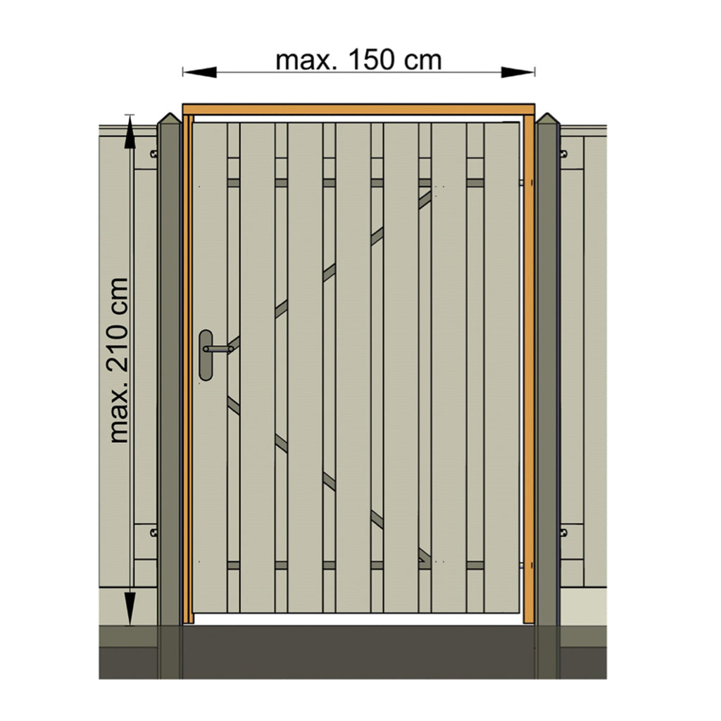 Tuindeurkozijn + aanslagligger Red Class Wood 