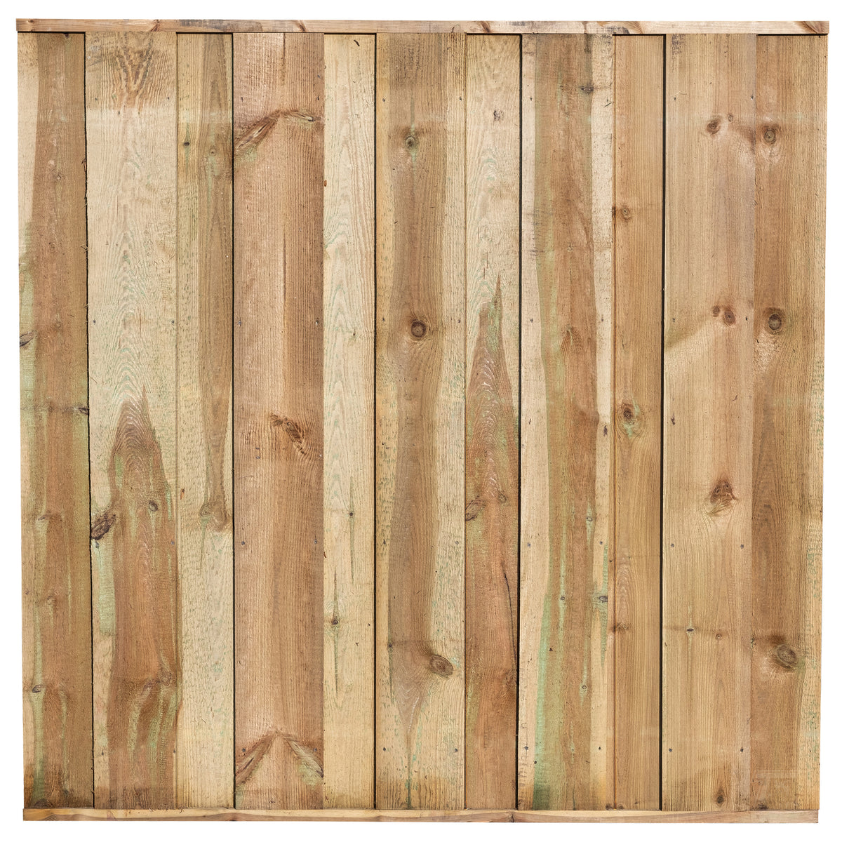 Tuinscherm Losser, groen geïmpregneerd grenen, RVS-geschroefd, 11-planks 180 x 180 cm