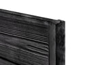 Berton©-motiefplaat smal antraciet gecoat H26 x D3,5 x L184 cm rabat-houtmotief