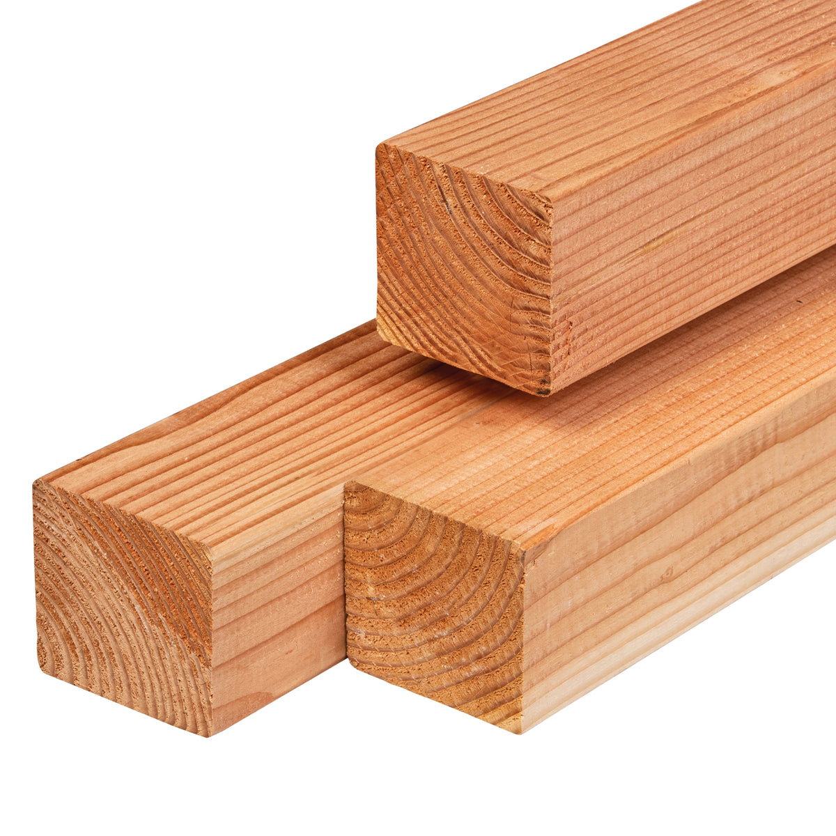 Douglas paal 11,0 x 11,0 x 400 cm, gedroogd, geschaafd, 4 ronde hoeken