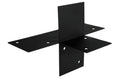 Pergola hoekverbinding met verlenging voor 12 x 12 cm balken met bevestigingsmateriaal, zwart gepoedercoat, incl. bevestigingsset