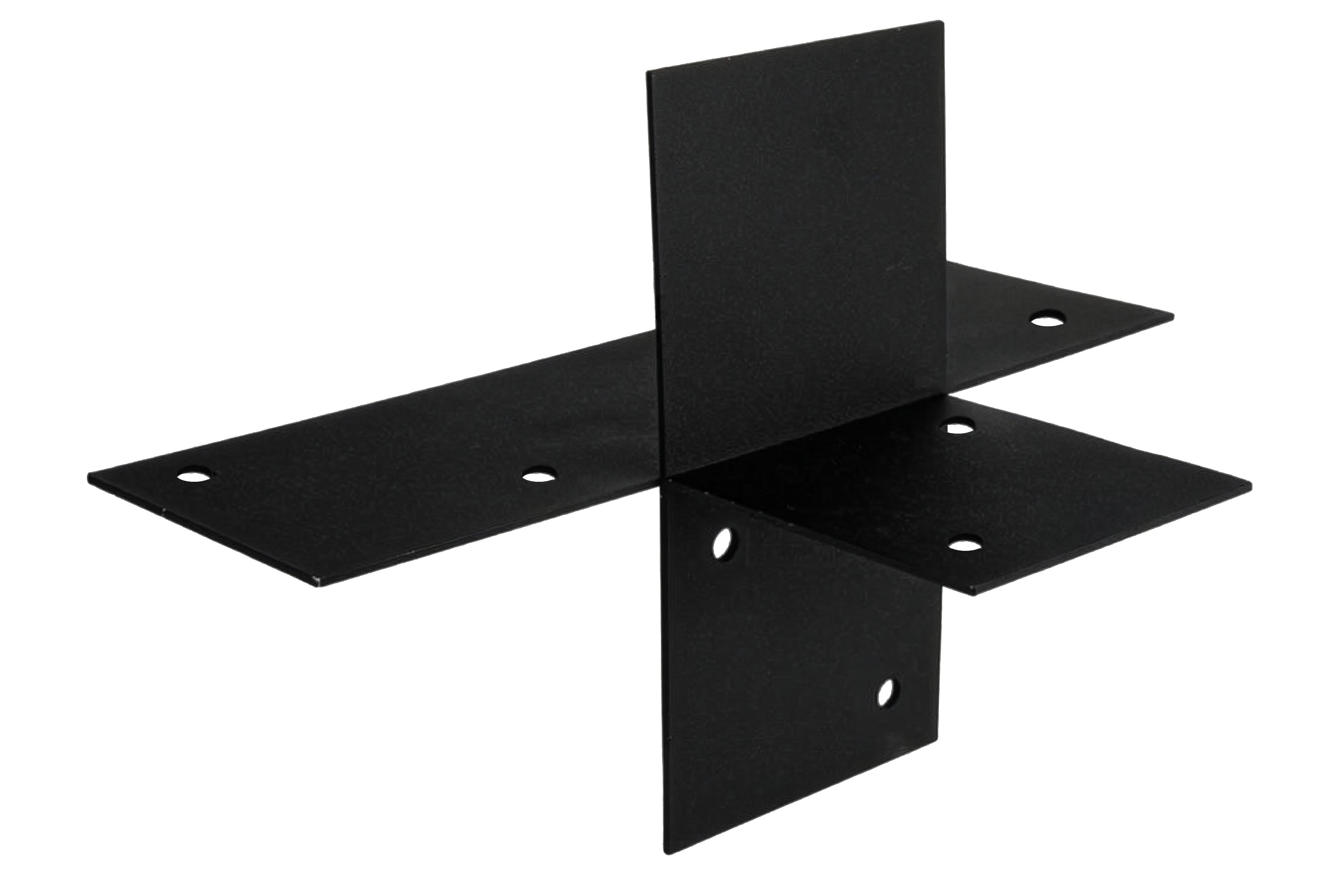 Pergola hoekverbinding met verlenging voor 12 x 12 cm balken met bevestigingsmateriaal, zwart gepoedercoat, incl. bevestigingsset