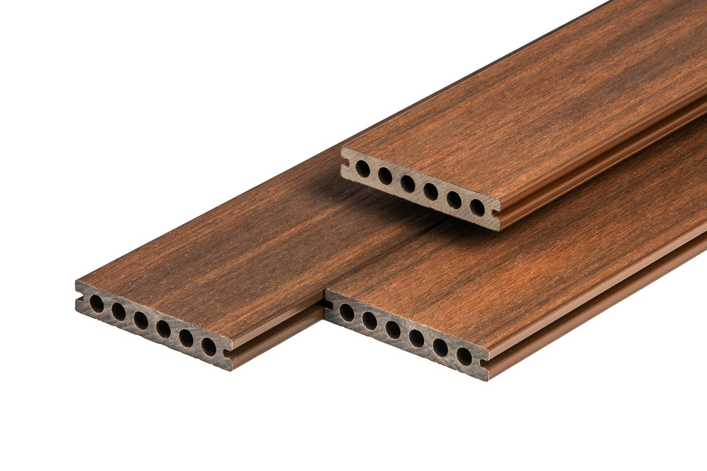 PuraShield composiet vlonderplank 2,3 x 13,8 x 500 cm, ipé, semi-massief, fijne houtnerf, clip systeem