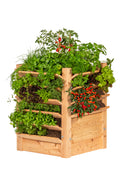 Multi plantenbak/kruidenbak, lariks B60xD60xH80 cm