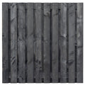 Tuinscherm Marlies, zwart geïmpregneerd douglas, RVS-geschroefd, 21-planks (19+2) 180 x 180 cm