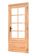 Douglas enkele glas deur dubbelglas 8-ruits B1100xH2150mm buitenmaat, rechtsdraaiend