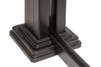 PuraFence aluminium begin- en eindprofiel (3,8 x 2,28 / 6,2 x 2,4) x 179,2 cm, zwart (incl. clips)