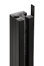 PuraFence aluminium paal incl. paalkap 7,5 x 7,5 x 250 cm, zwart