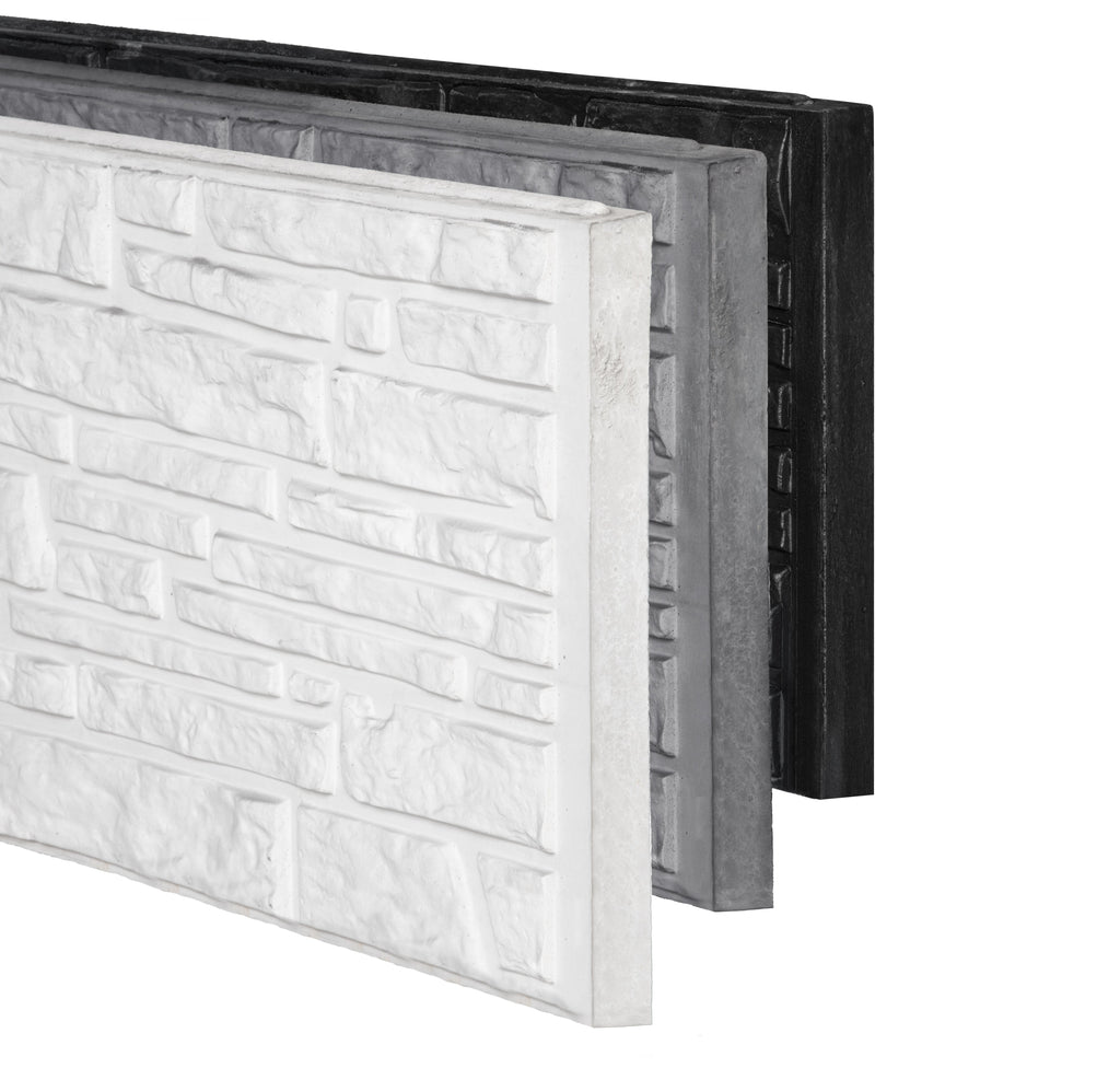Berton©-motiefplaat smal antraciet gecoat H26 x D3,5 x L184 cm Rustico