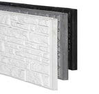 Berton©-motiefplaat smal antraciet gecoat H26 x D3,5 x L184 cm Rustico