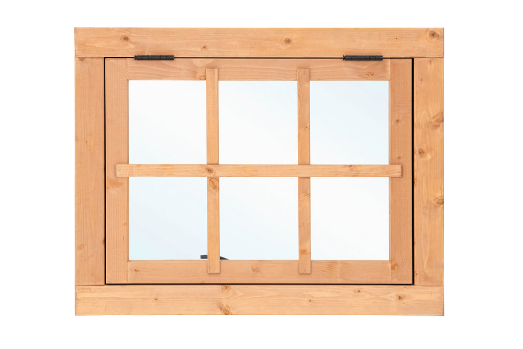 Red Class Wood uitzetraam, 6-ruits Uitzetraam B900 x H700 mm buitenmaat (rvs beslagset)