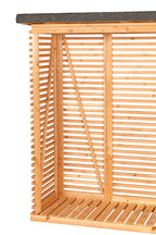 Openhaardhout berging, douglas B200 x D80 x H190 cm