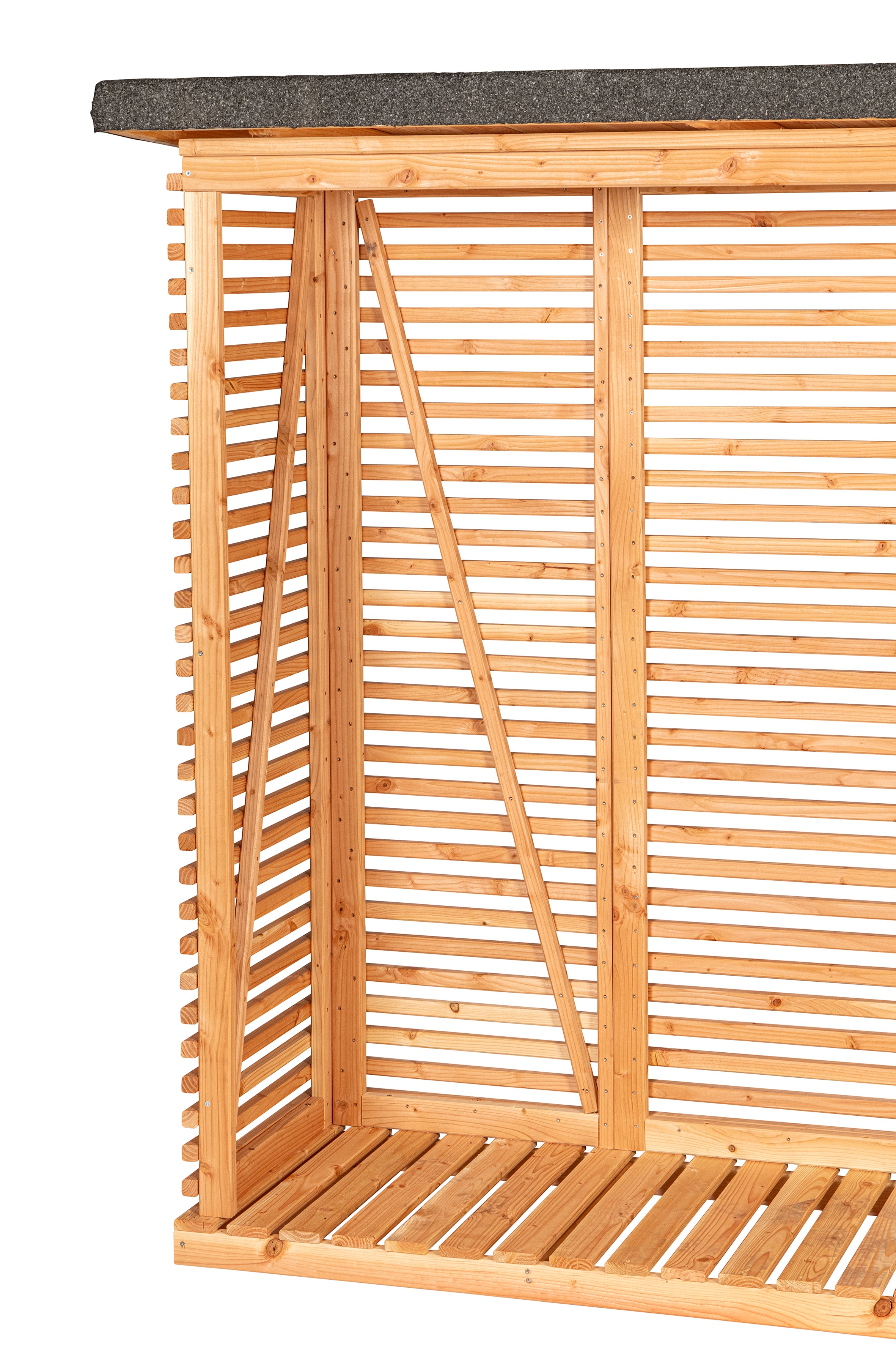 Openhaardhout berging, douglas B200 x D80 x H190 cm
